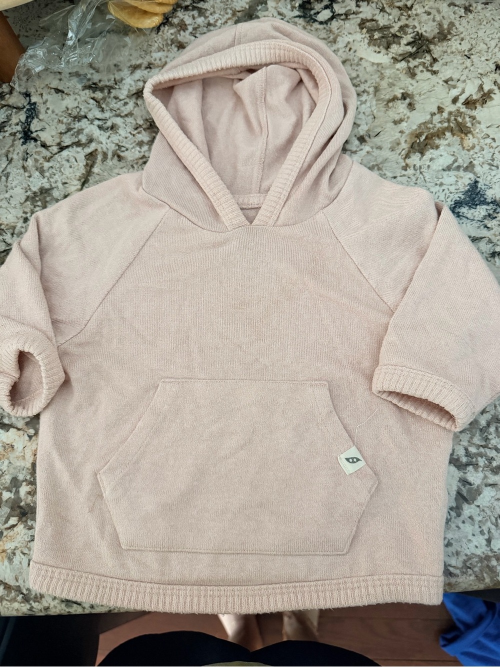 Bamboo pale Pink Hooded Pullover for Kids